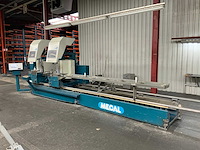 2008 mecal sw dubbele verstek afkortcirkelzaagmachine