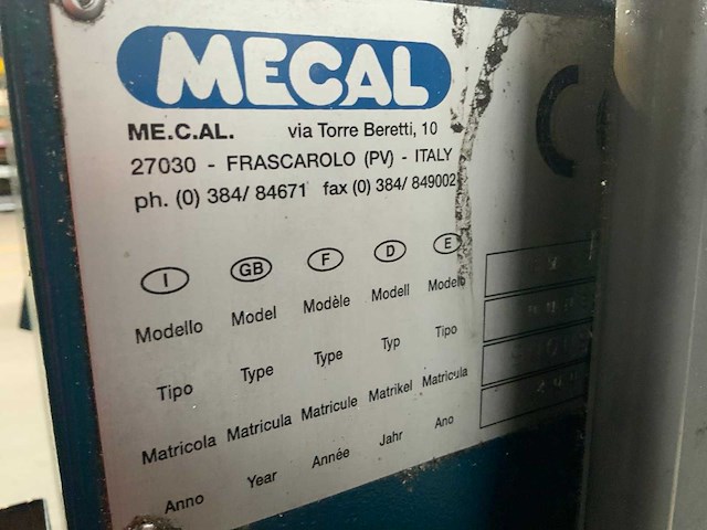 2008 mecal sw dubbele verstek afkortcirkelzaagmachine - afbeelding 7 van  9