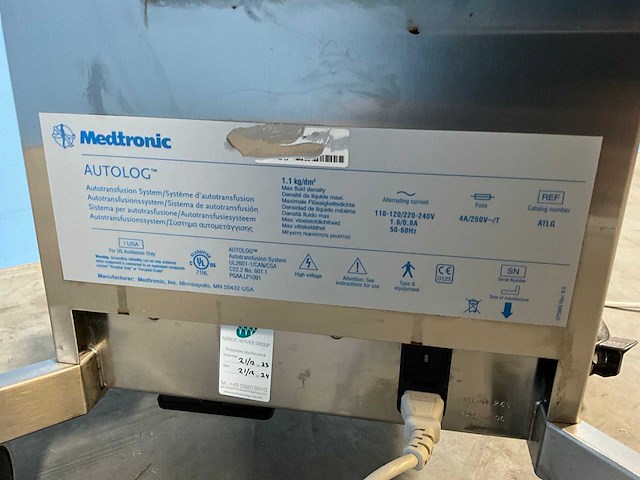 2008 medtronic autolog autotransfusiesysteem - afbeelding 7 van  7