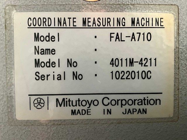 2008 mitutoyo corporation strato euro-c 7106 (fal-a710/4011m-4211) 3d-meetmachine - afbeelding 31 van  37