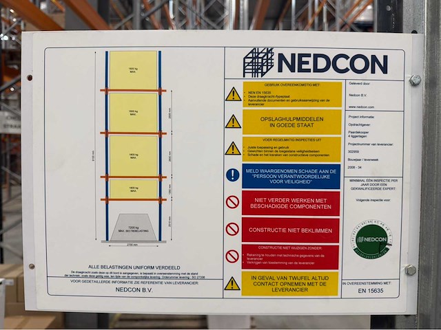 2008 nedcon mp832 palletstelling (352 secties) - afbeelding 6 van  6