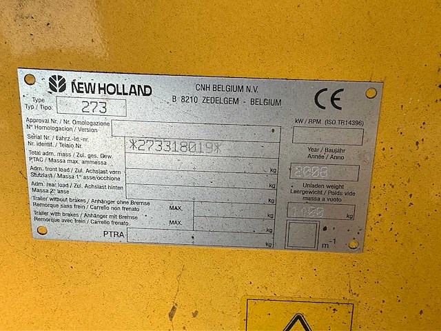 2008 new holland 273 gras pick-up - afbeelding 9 van  9