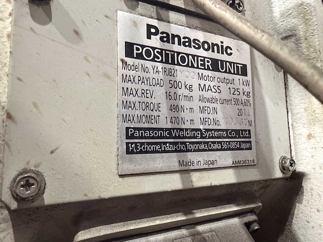 2008 panasonic ta-1900 lasrobot - afbeelding 52 van  62