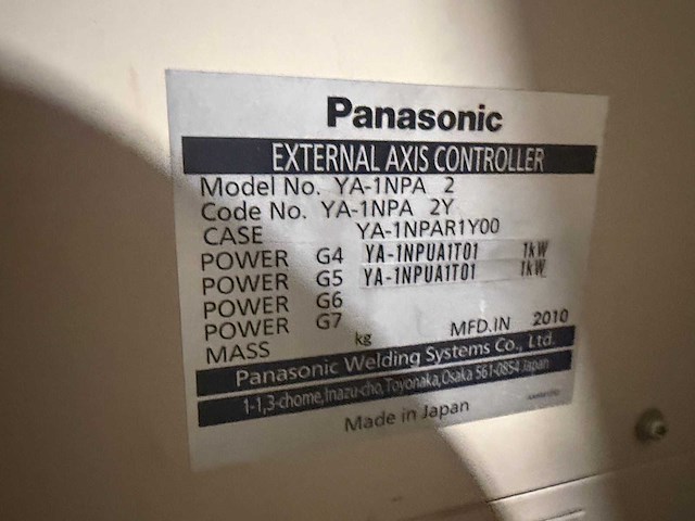 2008 panasonic ta-1900 lasrobot - afbeelding 56 van  62