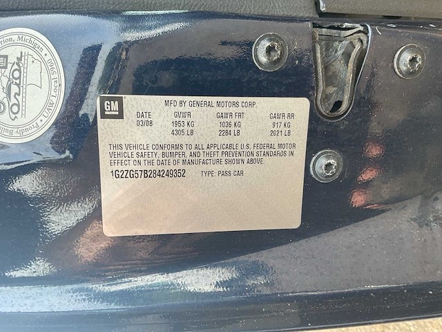 2008 pontiac g6 personenauto - afbeelding 11 van  19