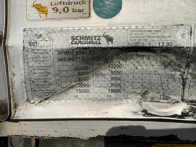 2008 schmitz sko 24 oplegger ok-32-fb - afbeelding 2 van  14