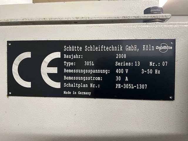 2008 schütte 305 linear cnc gereedschapslijper - afbeelding 7 van  46