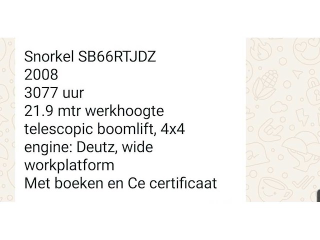 2008 snorkel sb-66jrtdz hoogwerker - afbeelding 44 van  49