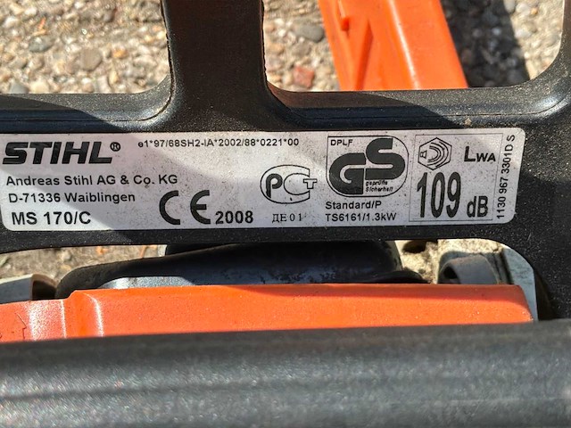 2008 stihl ms 170 kettingzaag - afbeelding 6 van  6