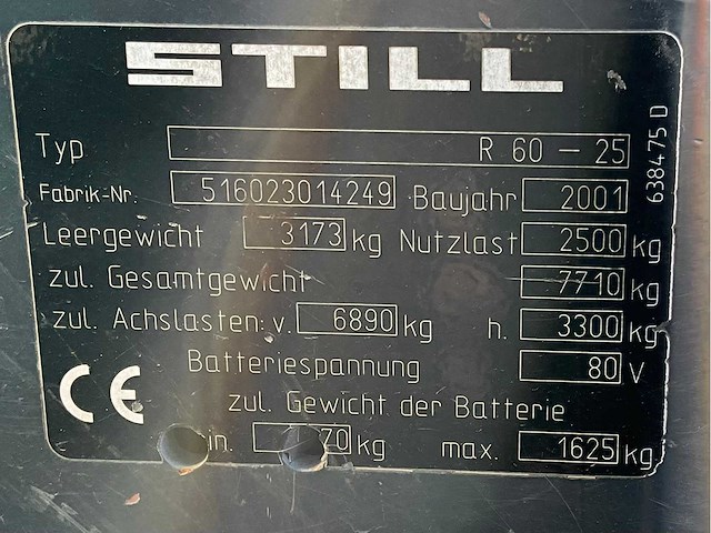 2008 still r60-25 vorkheftruck - afbeelding 24 van  30