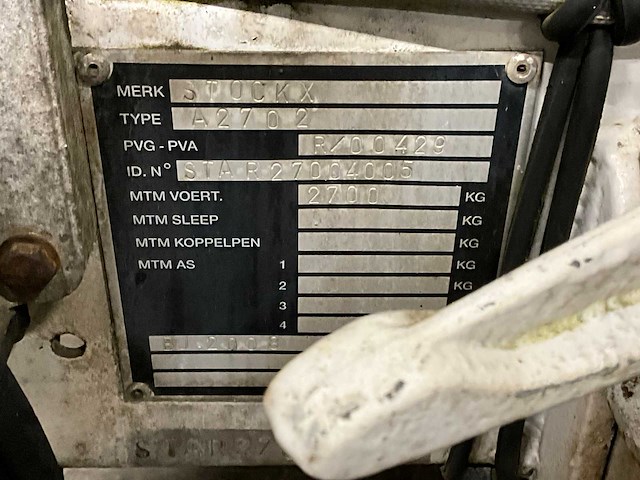 2008 stockx a2702 huif aanhangwagen - afbeelding 13 van  20