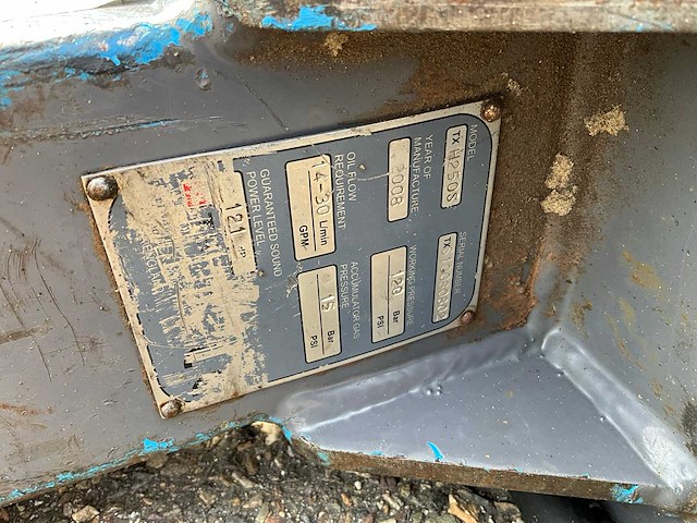 2008 terex txh250s sloophamer - afbeelding 7 van  7