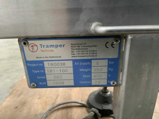 2008 trampert sbt-100 tube assemblage transportband - afbeelding 7 van  7