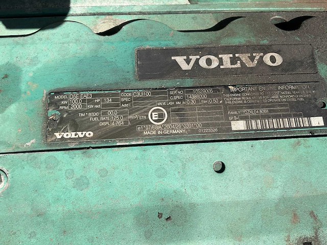 2008 volvo ew140c banden graafmachine met kanteljuk en rotator - afbeelding 40 van  50