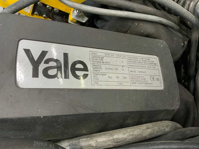 2008 yale cpvf 5-8 elektrische kettingtakel (2x) - afbeelding 3 van  3