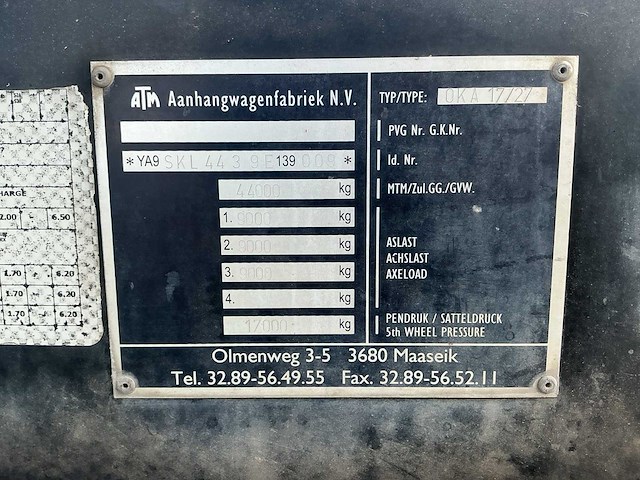 2009 - atm - kipper trailer - afbeelding 7 van  16