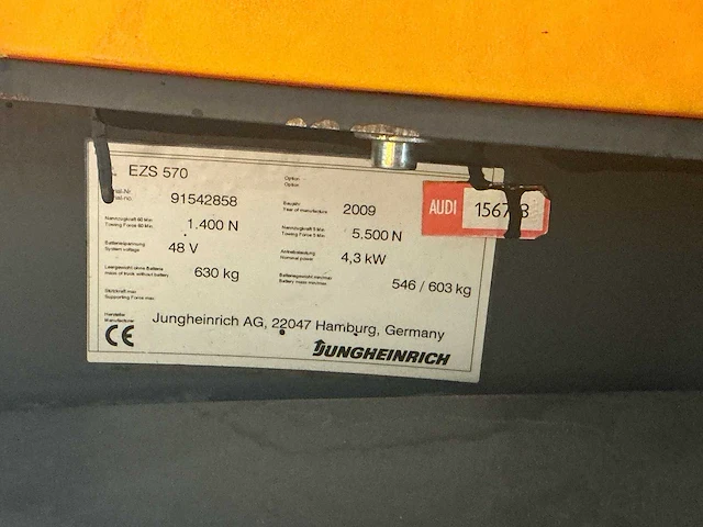 2009 - jungheinrich - esz-570 - takelwagen - afbeelding 2 van  10