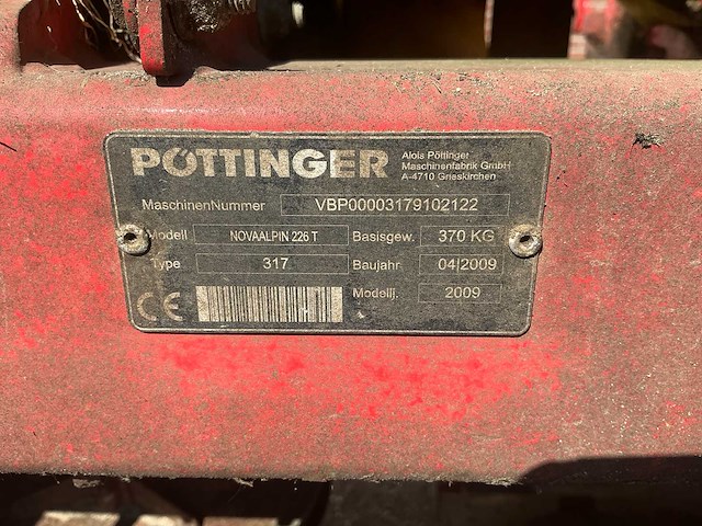 2009 - pottinger - 317 - nova alpin 226 - frontmaaier - afbeelding 12 van  20