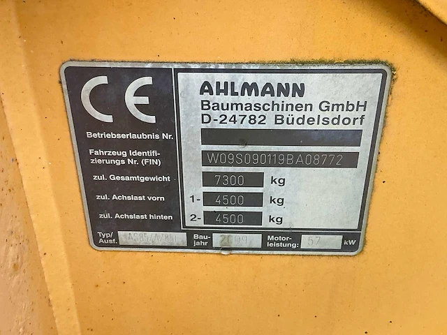 2009 ahlmann az85t shovel - afbeelding 31 van  35