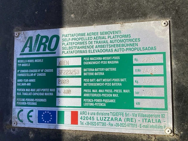 2009 airo x 8 en hoogwerker - afbeelding 4 van  19
