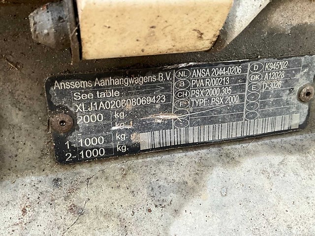 2009 anssems psx2 aanhangwagen - afbeelding 2 van  10