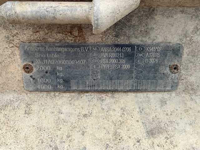 2009 anssems psx2 plateau-aanhangwagen - afbeelding 2 van  10