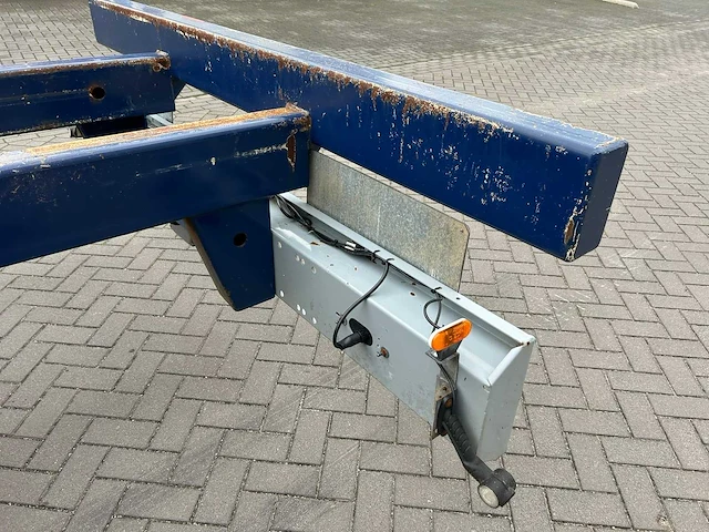 2009 asca 3-assige uitschuifbare plateauaanhangwagen – 24.000 kg – liftas – twistlocks - afbeelding 5 van  36