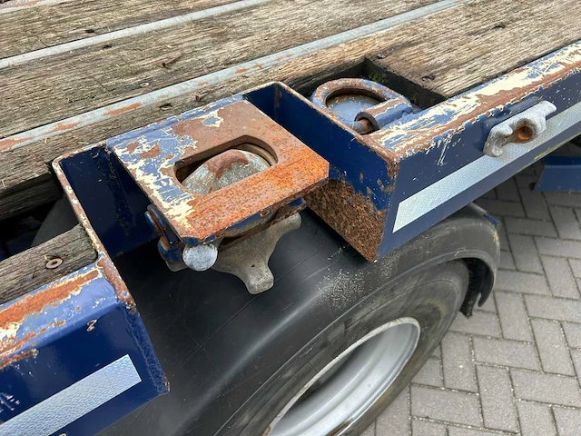 2009 asca 3-assige uitschuifbare plateauaanhangwagen – 24.000 kg – liftas – twistlocks - afbeelding 12 van  36