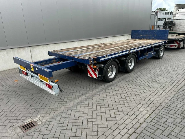 2009 asca 3-assige uitschuifbare plateauaanhangwagen – 24.000 kg – liftas – twistlocks - afbeelding 11 van  36