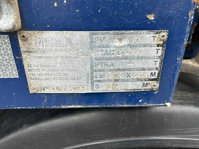 2009 asca 3-assige uitschuifbare plateauaanhangwagen – 24.000 kg – liftas – twistlocks - afbeelding 30 van  36