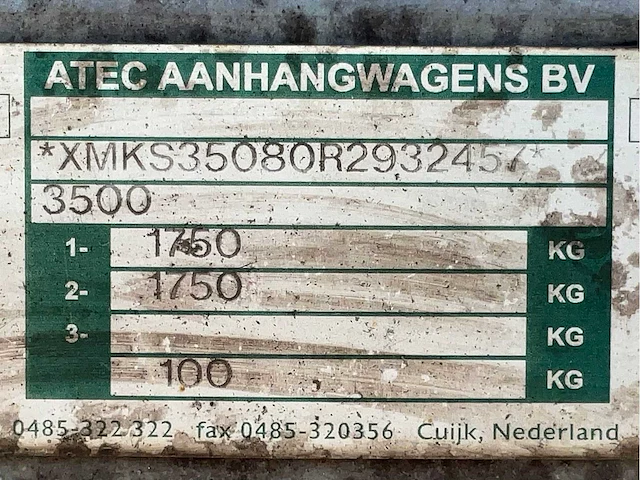 2009 atec 2a3500 multi transporter aanhangwagen - afbeelding 8 van  19