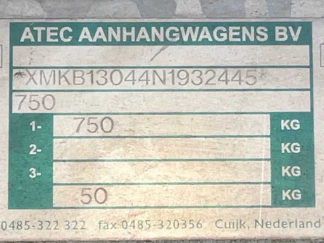 2009 atec eo1300 huif aanhangwagen - afbeelding 4 van  13