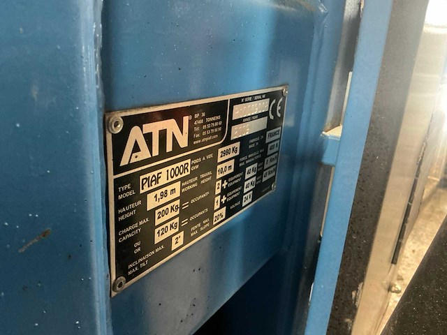 2009 atn piaf 1000r hoogwerker - afbeelding 4 van  11