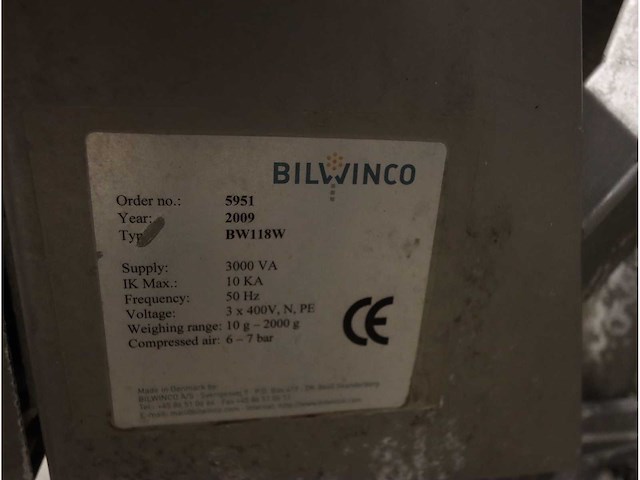 2009 bilwinco bw118w multihead weger - afbeelding 7 van  7