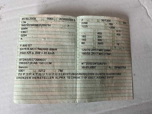 2009 bmw f800st motorfiets - afbeelding 15 van  22