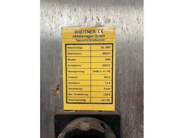 2009 breitner idl 2067 in-lijn vulmachine - afbeelding 2 van  10