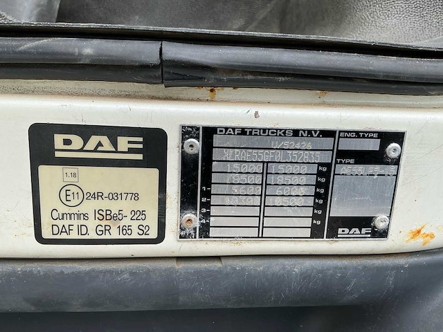 2009 daf lf 55.220 open laadbak - afbeelding 29 van  35