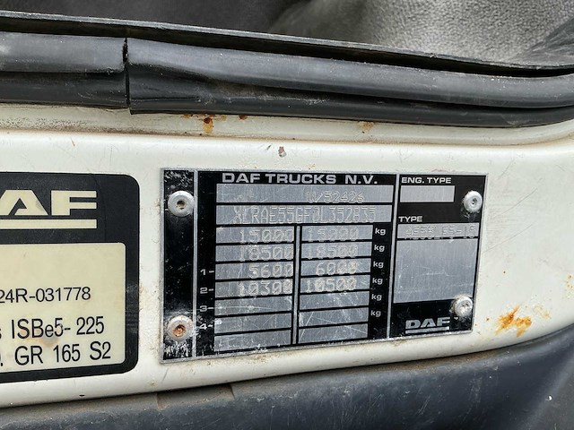 2009 daf lf 55.220 open laadbak - afbeelding 1 van  1