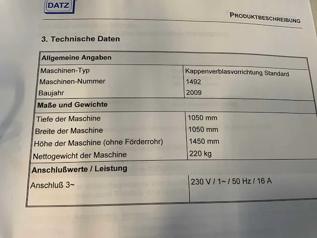 2009 datz stelvin vs8r flessensluit machine - afbeelding 6 van  20