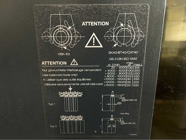 2009 dmg dmu 60 monoblock cnc universeel machinecentrum - afbeelding 13 van  21