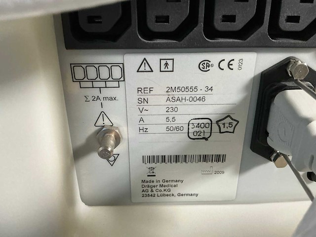 2009 dräger caleo coeveuse - afbeelding 2 van  2