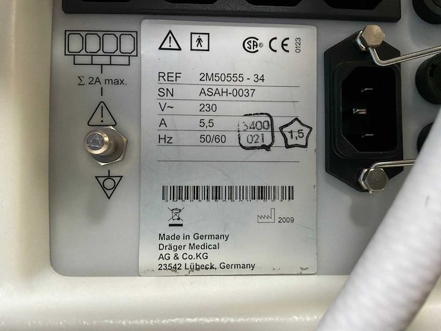 2009 dräger chloé overige medische apparatuur - afbeelding 4 van  12