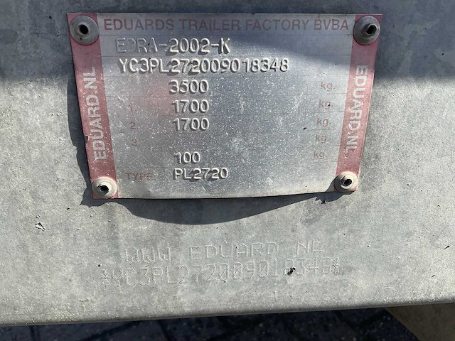 2009 eduard pl2720 aanhangwagen - afbeelding 6 van  6