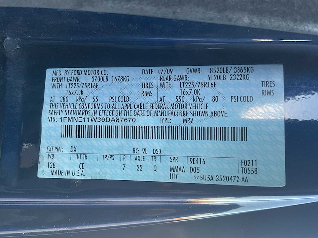 2009 ford e-150 xl van bedrijfswagen - afbeelding 10 van  23
