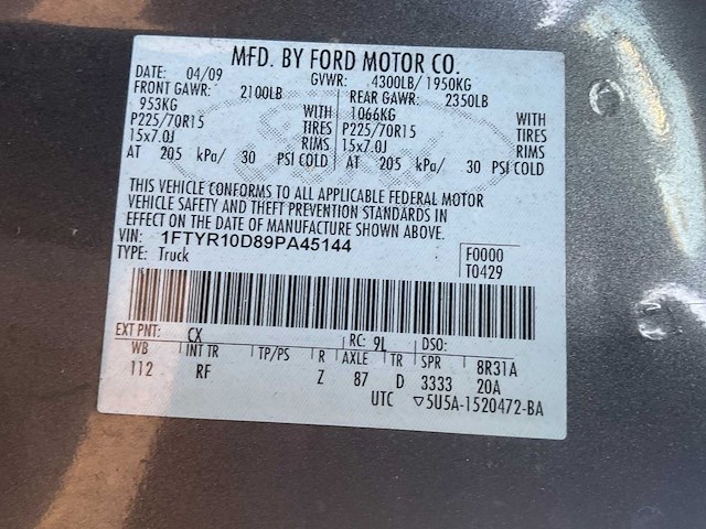 2009 ford ranger pick up bedrijfswagen - afbeelding 9 van  18