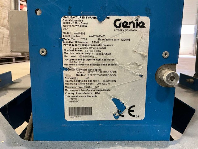 2009 genie awp-30s overige liften - afbeelding 12 van  14