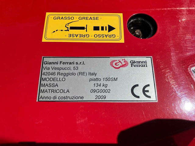 2009 gianni ferrari 150-sm mulchmaaier - afbeelding 5 van  9