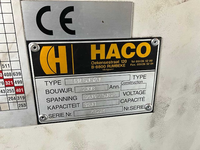 2009 haco erm 60-320 cnc-kantbank - afbeelding 13 van  25
