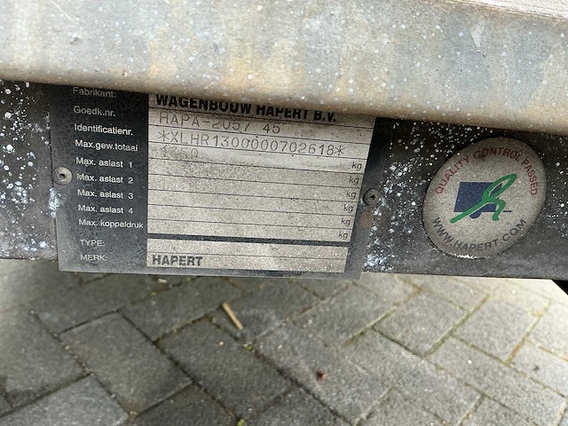 2009 hapert r aanhangwagen - afbeelding 30 van  30