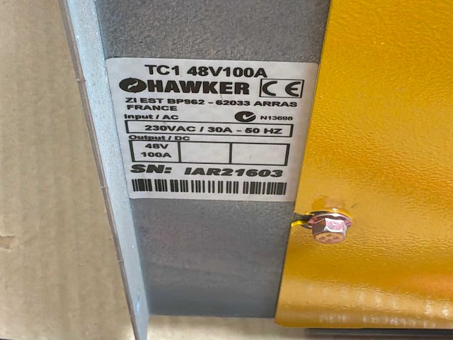 2009 hawker tc1 lt 48/100 ionic tractiebatterijlader - afbeelding 7 van  7